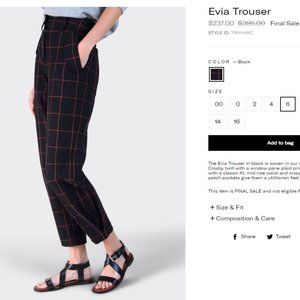 Derek Lam Eviva trouser - size 4 (10 Crosby Derek Lam)